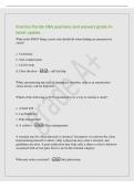 Practice Florida CNA questions and answers grade A&plus;&NewLine;latest update&NewLine;What is the FIRST thing a nurse aide should do when finding an unresponsive&NewLine;client&quest;&NewLine;a&period; Call family&NewLine;b&period; Start compressions&NewLine;c&period; Call for help&NewLine;d&period; Close the door - c&period; call for help&NewLine;When e
