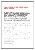 ANCC AGACNP EXAM 300 ACTUAL QUESTIONS AND &NewLine;CORRECT ANSWERS WITH RATIONALE LATEST 2026 &NewLine;ALREADY GRADED A&plus; 