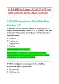 NURS 5432 Final Exam UPDATED ACTUAL Exam Questions and CORRECT Answers