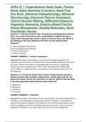 APEA 3P &vert; Comprehensive Study Guide&comma; Practice Exam&comma; Exam Questions & Answers&comma; Exam Prep Test Bank&comma; Advanced Pathophysiology&comma; Advanced Pharmacology&comma; Advanced Physical Assessment&comma; Clinical Decision-Making&comma; Differential Diagnosis&comma; Diagnostic Reasoning&comma; Evide