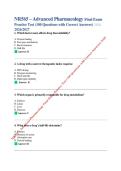 ACTUAL NR565 &ndash; Advanced Pharmacology Final Exam Practice Test &lpar;100 Questions with Correct Answers&rpar; 2026