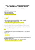 NURS 5434 FAMILY 3- FINAL EXAM