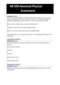 NR 509 Advanced Physical Assessment &ndash; Complete Exam Questions and Answers &ndash; Comprehensive Practice Exam Study Guide