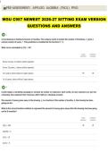 WGU C957 NEWEST 2026-27 SITTING EXAM VERSION QUESTIONS AND ANSWERS&period;
