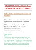 EPALS UPDATED ACTUAL Exam Questions and CORRECT Answers