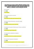 TICO EXAM &lpar;most tested&rpar; -TRAVEL INDUSTRY COUNCIL OF ONTARIO &vert; VERIFIED QUESTIONS & WELL DETAILED CORRECT ANSWERS &vert; A&plus; GRADED &vert; LATEST 2026&sol;2027 EDITION