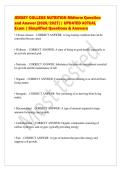 JERSEY COLLEGE NUTRITION Midterm Question&NewLine;and Answer &lbrack;2026&sol;2027&rsqb; &vert; UPDATED ACTUAL&NewLine;Exam &vert; Simplified Questions & Answers&NewLine;