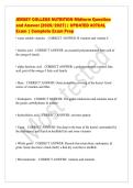JERSEY COLLEGE NUTRITION Midterm Question&NewLine;and Answer &lbrack;2026&sol;2027&rsqb; &vert; UPDATED ACTUAL&NewLine;Exam &vert; Complete Exam Prep