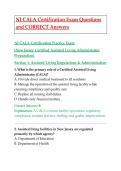 NJ CALA Certification Exam Questions and CORRECT Answers