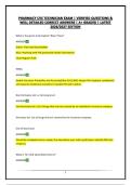 PHARMACY CVS TECHNICIAN EXAM &vert; VERIFIED QUESTIONS & WELL DETAILED CORRECT ANSWERS &vert; A&plus; GRADED &vert; LATEST 2026&sol;2027 EDITION