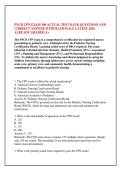 PNCB CPN EXAM 300 ACTUAL TEST BANK QUESTIONS AND &NewLine;CORRECT ANSWER WITH RATIONALE LATEST 2026 &NewLine;ALREADY GRADED A&plus;