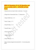 HESI A2 Chemistry &lpar;V1 & V2&rpar; Question and&NewLine;Answer &lbrack;2026&sol;2027&rsqb; &vert; UPDATED ACTUAL&NewLine;Exam