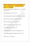 HESI A2 Chemistry &lpar;V1 & V2&rpar; Question and&NewLine;Answer &lbrack;2026&sol;2027&rsqb; &vert; UPDATED ACTUAL&NewLine;Exam &vert; A&plus; Verified