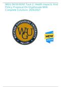 WGU D618 KBN1 Task 2&colon; Health Impacts And Policy Proposal On Glyphosate With Complete Solutions 2026&sol;2027