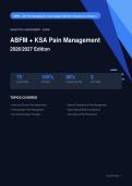 ABFM KSA Pain Management Exam Actual 2026&sol;2027 &ndash; Complete Exam-Style Questions &vert; 100&percnt; Verified &ndash; Pass Guaranteed &ndash; A&plus; Graded