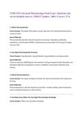 NURS 5334 Advanced Pharmacology Final Exam &vert; Questions and correct detailed Answers &vert; 2026&sol;27 Updates &vert; 100&percnt; Correct &vert; UTA