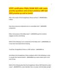 OTFIT Certification Final Exam Practice Questions & Verified Answers &vert; Latest 2025 Edition &vert; Comprehensive OTFIT Certification Exam Review