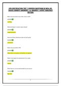 CPR CERTIFICATION TEST &vert; VERIFIED QUESTIONS & WELL DETAILED CORRECT ANSWERS &vert; A&plus; GRADED &vert; LATEST 2026&sol;2027 EDITION