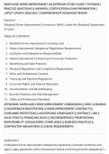MARYLAND HOME IMPROVEMENT SALESPERSON STUDY GUIDE &vert; TESTBANK &vert;&NewLine;PRACTICE QUESTIONS & ANSWERS &vert; CERTIFICATION EXAM PREPARATION &vert;&NewLine;LATEST UPDATE 2026&sol;2027 &vert; COMPREHENSIVE ADVANCED REVIEW