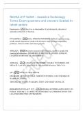 RESNA ATP EXAM - Assistive Technology&NewLine;Terms Exam questions and answers Graded A&plus;&NewLine;latest update&NewLine;Impairment - Any loss or abnormality of psychological&comma; physical or&NewLine;anatomical structure or function&period;&NewLine;DYSARTHIA - Motor SPEECH DISORDER&period; Difficult in pronou