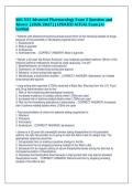 NSG 533 Advanced Pharmacology Exam 2 Question and&NewLine;Answer &lbrack;2026&sol;2027&rsqb; &vert; UPDATED ACTUAL Exam &vert; A&plus;&NewLine;Verified