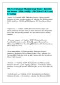 NSG 533 Advanced Pharmacology Exam 1 Question&NewLine;and Answer &lbrack;2026&sol;2027&rsqb; &vert; UPDATED ACTUAL Exam &vert;&NewLine;A&plus; Verified