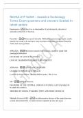 RESNA ATP EXAM - Assistive Technology&NewLine;Terms Exam questions and answers Graded A&plus;&NewLine;latest update&NewLine;Impairment - Any loss or abnormality of psychological&comma; physical or&NewLine;anatomical structure or function&period;&NewLine;Dysarthia - Motor speech disorder&period; Difficult in pronou