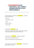 ATI RN Predictor Exam &ndash; Registered Nursing Comprehensive Predictor &ndash; Complete Practice Questions with Verified Correct Answers