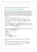 RESNA ATP Practice Exam questions and&NewLine;answers Graded A&plus; latest update&NewLine;Extensive financial resources and professional services have been utilized over a&NewLine;three-year period to select and provide a computer and software to a young child&NewLine;with sensory&comma; cogn