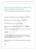 Social Science 6-12 FTCE Exam questions and&NewLine;answers Graded A&plus; latest update&NewLine;Which of the following BEST describes the main idea behind social Darwinism&quest;&NewLine;Competition among individuals&comma; groups&comma; nations or ideas drives social evolution&period;&NewLine;Human beings are 