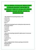 PSYC 101 GENERAL PSYCHOLOGY MODULE EXAM 1 &ndash; STANDARD UNIVERSITY DEPARTMENT OF &NewLine;PSYCHOLOGY COMPLETE 320 Q&As WITH VERIFIED &NewLine;ANSWERS &vert; 2026&sol;2027 EDITION &vert; GRADED A&plus; &vert; &NewLine;GUARANTEED PASS
