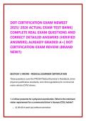 NRCME &lpar;DOT&rpar; Medical Examiner Certification Newest Exam Guide 2026 &ndash; Comprehensive Questions Study Resource with Answers and Detailed Rationales &vert; For Commercial Driver Fitness&comma; Cardiovascular&comma; Neurological&comma; Vision&comma; Hearing&comma; Diabetes&comma; Sleep Apnea&comma; and