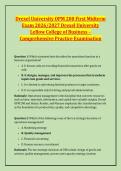 Drexel University OPM 200 First Midterm &NewLine;Exam 2026&sol;2027 Drexel University &NewLine;LeBow College of Business &ndash; &NewLine;Comprehensive Practice Examination