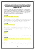 CERTIFIED POOL OPERATOR HANDBOOK &vert; VERIFIED QUESTIONS & WELL DETAILED CORRECT ANSWERS &vert; A&plus; GRADED &vert; LATEST 2026&sol;2027 EDITION
