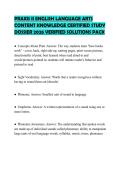 PRAXIS II ENGLISH LANGUAGE ARTS&NewLine;CONTENT KNOWLEDGE CERTIFIED STUDY&NewLine;DOSSIER 2026 VERIFIED SOLUTIONS PACK