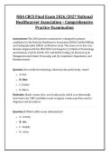 NHA CBCS Final Exam 2026&sol;2027 National &NewLine;Healthcareer Association &ndash; Comprehensive &NewLine;Practice Examination 