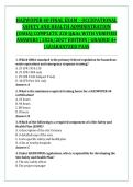 HAZWOPER 40 FINAL EXAM &ndash; OCCUPATIONAL &NewLine;SAFETY AND HEALTH ADMINISTRATION &NewLine;&lpar;OSHA&rpar; COMPLETE 320 Q&As WITH VERIFIED &NewLine;ANSWERS &vert; 2026&sol;2027 EDITION &vert; GRADED A&plus; &NewLine;&vert; GUARANTEED PASS 