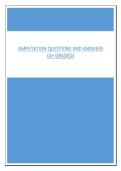 AMPUTATION QUESTIONS AND ANSWERS &lpar;A&plus; GRADED&rpar;