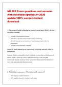 NR 302 Exam questions and answers &NewLine;with rationales&sol;graded A&plus;&sol;2026 &NewLine;update&sol;100&percnt; correct &sol;instant &NewLine;download