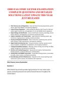 OHIO FALCONRY LICENSE EXAMINATION &NewLine;COMPLETE QUESTIONS AND DETAILED &NewLine;SOLUTIONS LATEST UPDATE THIS YEAR &NewLine;JUST RELEASED