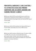 PREHOSPITAL EMERGENCY CARE CHAPTERS 1&NewLine;TO 44 PRACTICE EXAM 2026 PREMIUM&NewLine;QUESTIONS AND ACCURATE ANSWERS ONE&NewLine;HUNDRED PERCENT CORRECT