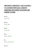 PREHOSPITAL EMERGENCY CARE CHAPTERS 1&NewLine;TO 44 REVIEW PAPER 2026 COMPLETE&NewLine;QUESTIONS WITH EXPERT SOLUTIONS AND&NewLine;MARKING SCHEME&NewLine;