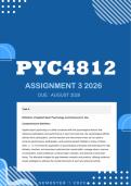 PYC4812 Assignment 3 2026 - Distinction &vert; Due August 2026