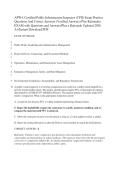 APWA Certified Public Infrastructure Inspector &lpar;CPII&rpar; Exam Practice &NewLine;Questions And Correct Answers &lpar;Verified Answers&rpar; Plus Rationales &NewLine;EXAM with Questions and Answers&sol;Plus a Rationale Updated 2026 A&plus;&sol;Instant Download PDF &NewLine;