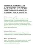 PREHOSPITAL EMERGENCY CARE &NewLine;ELEVENTH EDITION EXAM PREP 2026 &NewLine;QUESTION BANK AND ANSWER KEY &NewLine;EMERGENCY MEDICAL MASTER SET 