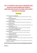 NYS 17-74 PROPERTY AND CASUALTY INSURANCE LAWS &NewLine;AND REGULATIONS EXAMINATION COMPLETE &NewLine;QUESTIONS AND DETAILED SOLUTIONS LATEST UPDATE &NewLine;THIS YEAR JUST RELEASED