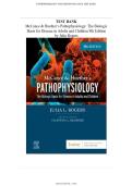 Test Bank For McCance & Huether&rsquo;s Pathophysiology The Biologic Basis for Disease in Adults and Children 9th Edition By Julia Rogers&comma; All Chapters 1 &ndash; 50&comma; A&plus; guide&period;