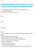 NYSTCE Multi Subject 7-12 Part 1 Exam Text &ndash; Study Questions and Verified Answers 2026&sol;2027 Updated