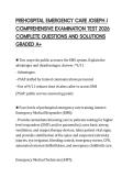 PREHOSPITAL EMERGENCY CARE JOSEPH J&NewLine;COMPREHENSIVE EXAMINATION TEST 2026&NewLine;COMPLETE QUESTIONS AND SOLUTIONS&NewLine;GRADED A&plus;