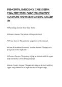 PREHOSPITAL EMERGENCY CARE JOSEPH J&NewLine;EXAM PREP STUDY GUIDE 2026 PRACTICE&NewLine;SOLUTIONS AND REVIEW MATERIAL GRADED&NewLine;A&plus;